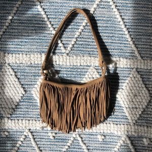 American Eagle Suede Fringe Purse